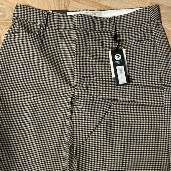 NWT/Banana Republic/Houndstooth straight leg high rise pants/10/brown black/NWT - Picture 2 of 9